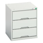 Drawer Cabinet, 3 Drawers, Light Grey, 600 x 525 x 550mm