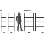 garage shelving sizes diagram