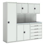 storage cabinet unit in white