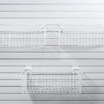 set of 3 deep storage baskets on slatwall