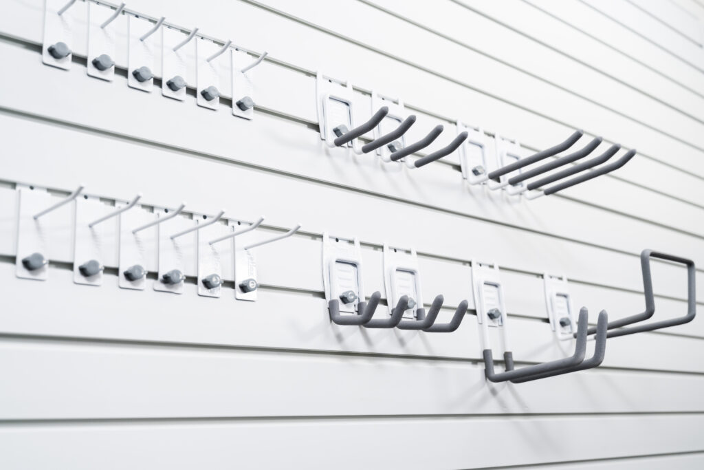 variety of hook sets in flexipanel slatwall